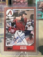 2022 Topps Series 1 - 1987 Topps Seth Beer #87BA-SBE Red /25 (AU, RC)  
