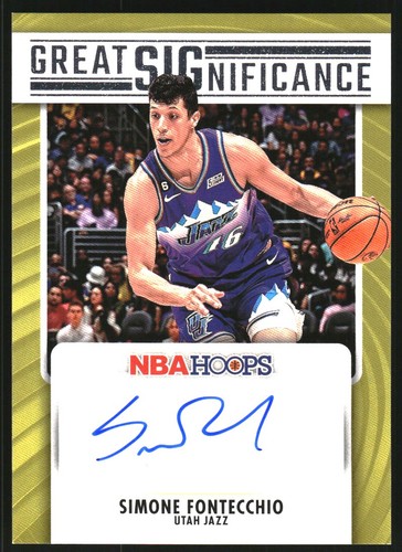 2023-24 Hoops Great SIGnificance #64 Simone Fontecchio Auto