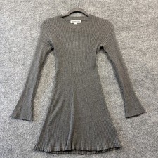 Madden Girl Size Medium Sweater Knit Dress Grey