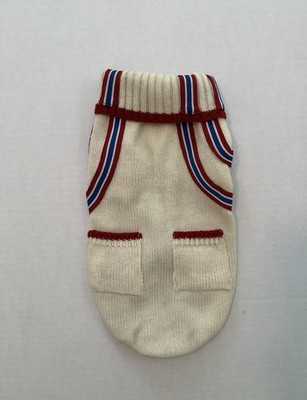 Dog Sweater Fashion Pet Sig. Collection Size SM, Pullover, Cream w/stripes