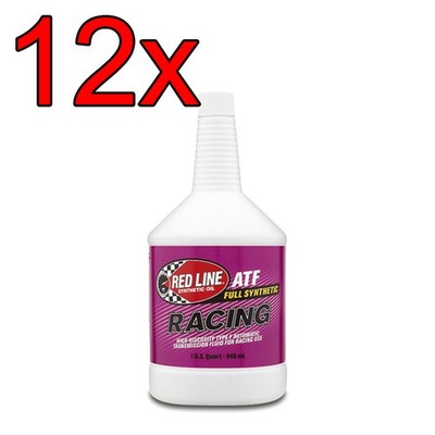 [Case of 12] Red Line Full Synthetic Racing ATF Auto Tranny Fluid Oil 1 Quart