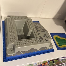 Lego Gray Blue Raised Baseplate For 6277 Trading Post 6276 or El Dorado Fort