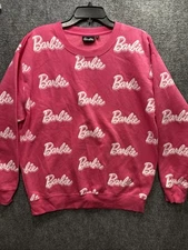 Barbie Sweatshirt with the Barbie Name All Over Front and Back--Size XL