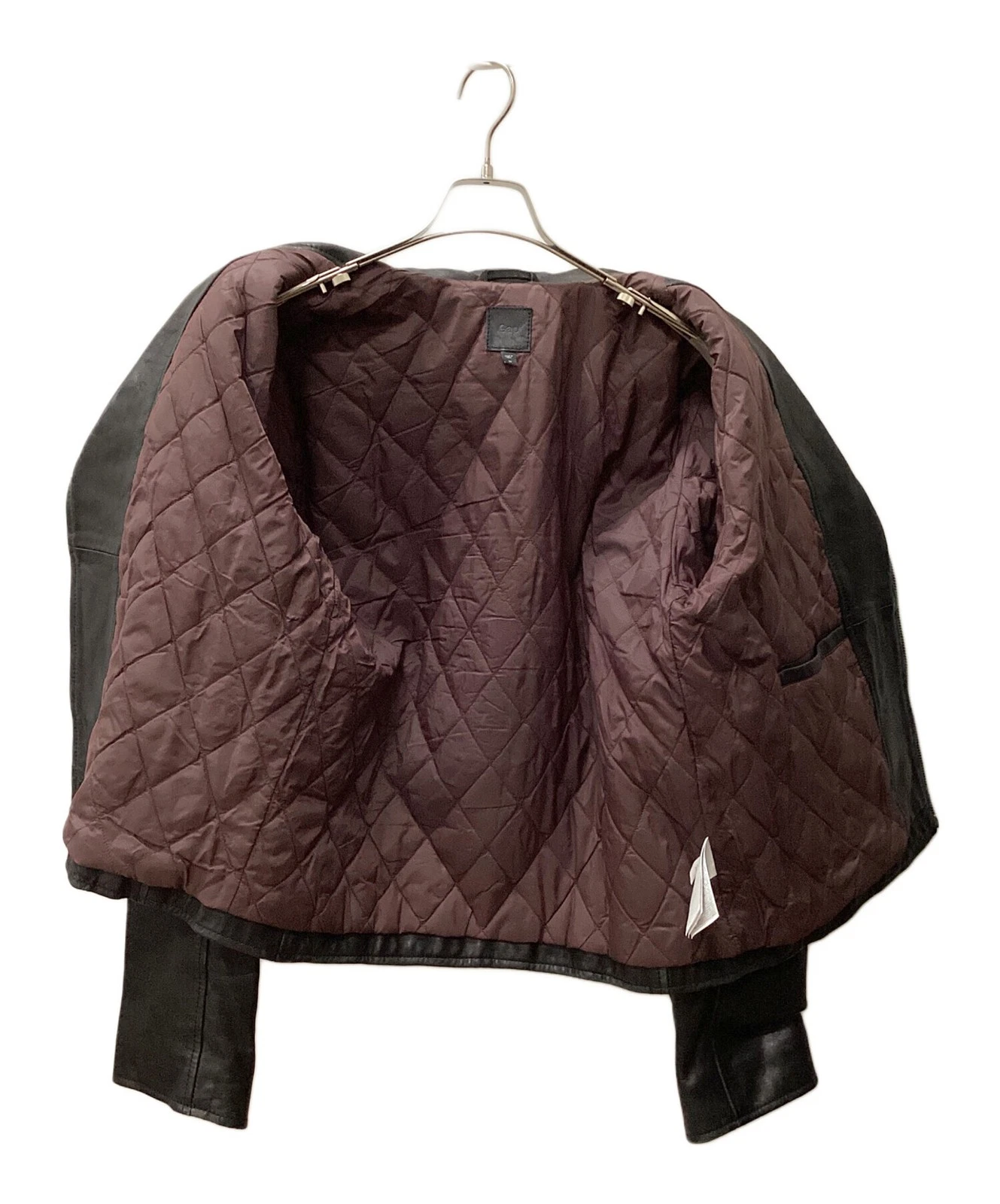 GAP Leather Jacket Men's Size M Black - product detail image 7