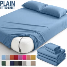 Full Fitted Bed Sheet Extra Deep 25 cm Single Double Super King Size Sheets UK