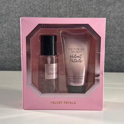 VELVET PETALS Gift Set Box Victoria s Secret Mini Fragrance Body Mist Lotion Duo