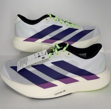 Adidas Adizero Evo SL 'White Collegiate Purple Lime Burst' Shoes JS4495 9M/10W