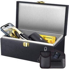 Faraday Box with Faraday Bags for Car Keys, Car Key Signal Blocking Box, Keyl...