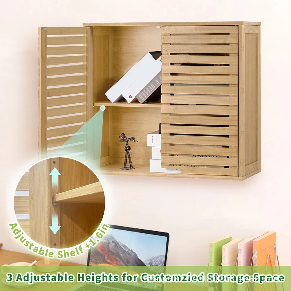 1 pezzo mobiletto da bagno a parete portabiancheria armadio - Immagine 3 di 4