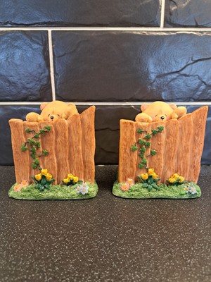 Forever Friends handbemalte Bär Buchstützen mit Box - Sammlerstück 
