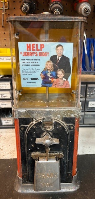 Gift Idea Antique Help Jerry's Kids Penny Gumball Machine Made in