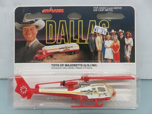 Majorette Dallas Gazelle Ewing Oil Co Helicopter Wht/Red ...