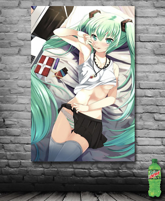 Sexy Japanese Art Poster Anime Cartoon Sushi Girl Model Banner Bikini fandom 