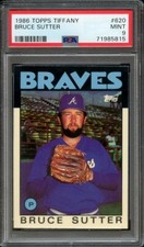 1986 TOPPS TIFFANY 620 BRUCE SUTTER PSA MINT 9 