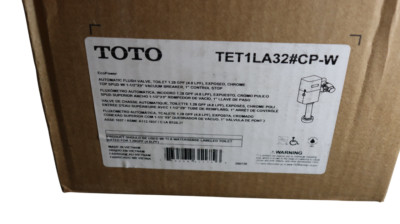 TOTO TET1LA32#CP-W EcoPower High Efficiency Automatic Toilet Flush Valve 1.6LPF