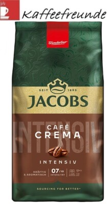 4 x 1 Kg Jacobs Cafe Crema Intensiv Kaffeebohnen