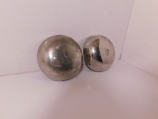 1 - Mismatched Pair of 3 inch Nickel Bells Western Electric Woodbox Phone