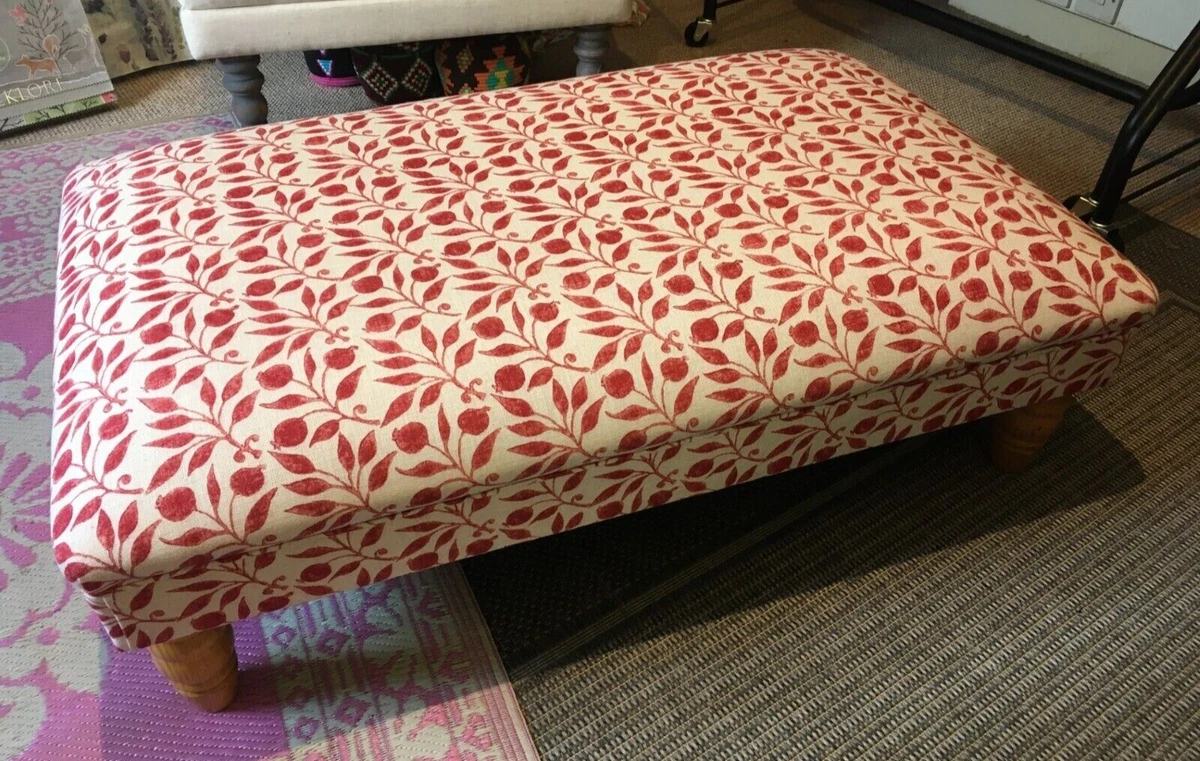 Large Upholstered William Morris Footstool