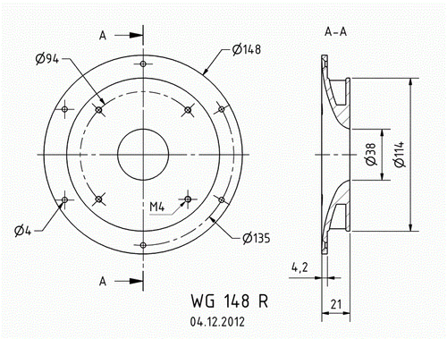 Conductor de onda Visaton Waveguide WG 148 R - Imagen 2 de 2