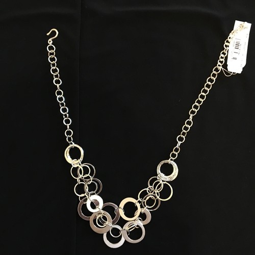 RALPH LAUREN LAURE Hermoso Collar Gargantilla Plata 18" En Niveles Nuevo Con Etiquetas - Imagen 5 de 5