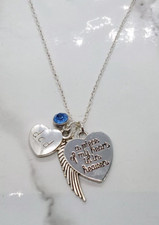 "A piece of my heart is in Heaven" Memorial Necklace for Dad Sympathy Gift