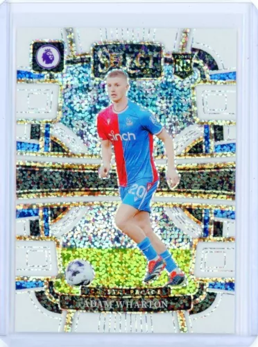 2023-24 Panini Select Premier EPL ADAM WHARTON RC Rookie White Sparkle Prizm SSP