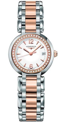 Longines PrimaLuna Two-tone Rose Gold & Diamond Women's Watch L8.110.5.19.6