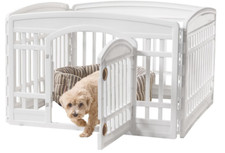 24" 4-Panel Pet Dog Puppy Playpen with Door, for Puppies and Small Dogs