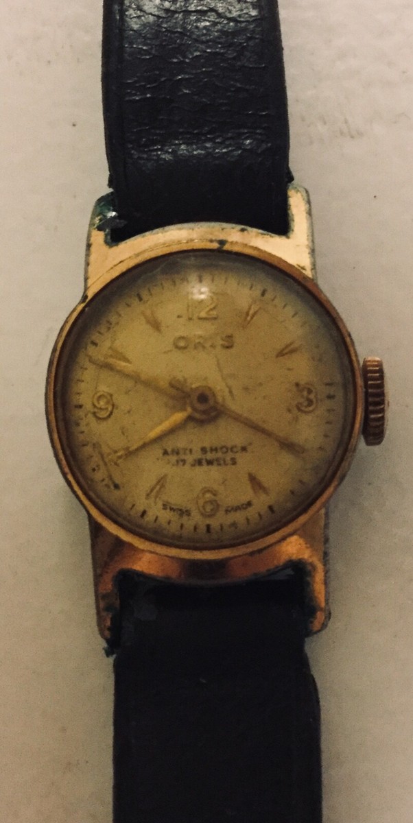 時計 Oris vintage ANTI SHOCK 17JWELS Vintage 70's Gold Plated Oris 17 Jewel Ladies Watch Anti
