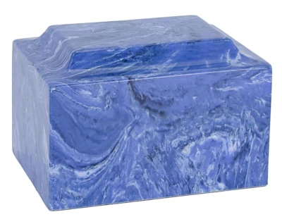 MacKenzie Vault York Classic Cultured Marble Cremation Urn Vault - Mystic Blue