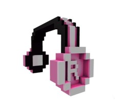 Robl0x | Hot Pink 8-Bit Headphones Hat Series 1 WORLDWIDE - RARE Toy Code