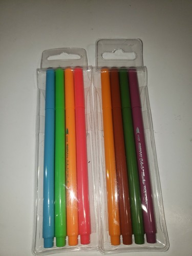 UCHIDA 4400F-4F & 4D UCH4400F 4F 4D COLORIN MARKERS FINE 4PC NEON & 4PCNATURAL - Picture 2 of 4