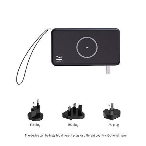 TRON  Travel power bank 20000mAh   Magnetic Wireless Charging Black TSA-approved image 5