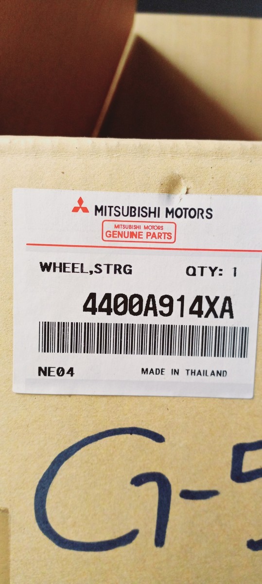 2014-2023 Mitsubishi Mirage Black Leather Steering Wheel