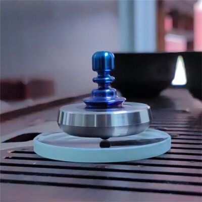Titanium + Stainless Steel Spinning Top Desktop Fidget Toy Gyroscope Gyro EDC