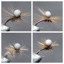 16 MOSCHE PARACADUTE PER PESCA A MOSCHE (4 MODELLI)-PAR 23