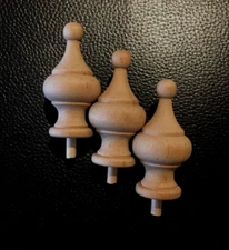 Antique Clock Parts- Finials for Clock (Set Of 3)