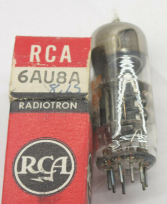 Tube électronique RCA 6AU8A NOS (New Old Stock) - Jamais Utilisé - Fabriqué En France