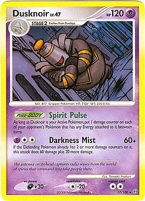 Tarjeta Pokemon Diamante y Perla Stormfront - Dusknoir (R) 17/100 - Imagen 1 de 1