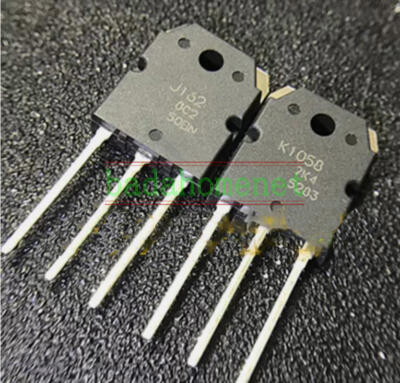 ピノピノコ 1pair Transistor HITACHI TO-3P 2SJ162/2SK1058 J162/K1058 New