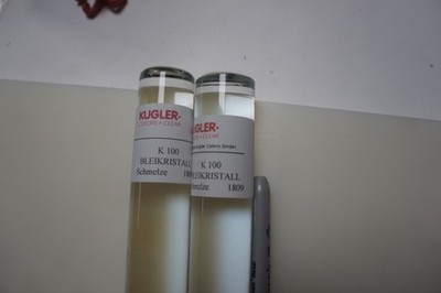 K-100 Bleikristall Kugler Transparent Glas Color Colors  Stäbe 30cm x 3cm ca.