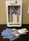 *New In Box* Floral Garden Matching Tool Set Cultivator, Trowel And Gloves