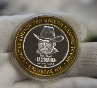 Boyd's/YOT Dog Las Vegas NV Casino $10 Gaming Token .999 Silver Strike.