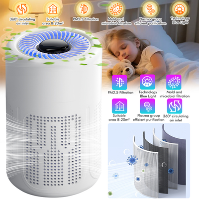 #ad Home HEPA Air Purifier Large Room Air Cleaner for Allergies Smoke Mold Odor Dust $19.98