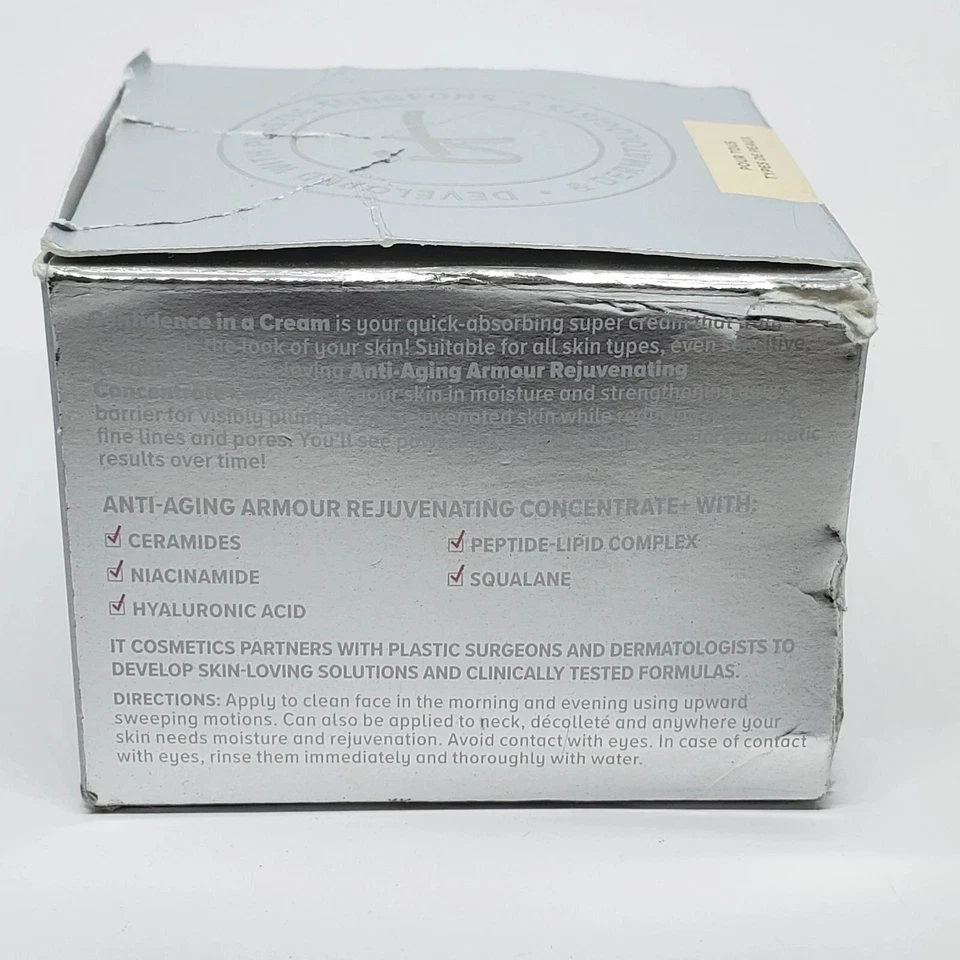 IT Cosmetics Confidence in a CREAM 2oz Moisturizing Anti-Aging Cream NEW. - Image 4 of 4