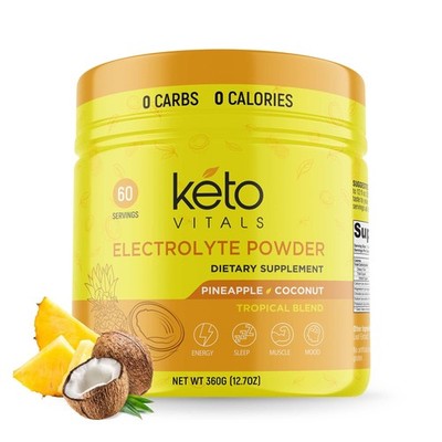 Keto Vitals Electrolytes Powder - Sugar Free Keto Electrolytes Powder with Po...