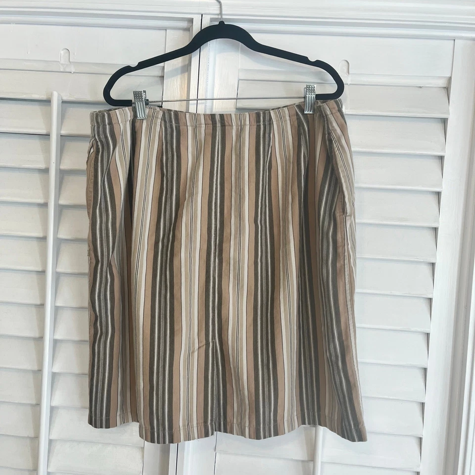 Izod Olive And Tan Skirt Size 18W - Image 2 of 4