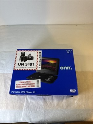ONN Portable DVD/Media Player Kit 10in Screen That Swivels New 