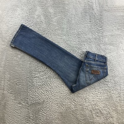Vintage Wrangler Jeans Herren W30 L30 Blau Slim Fit Bootcut Denim Hose Retro