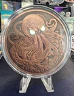 Copper-5 oz Kraken-Glow In Dark Eyes-999 Fine-Round In Capsule-High Relief??